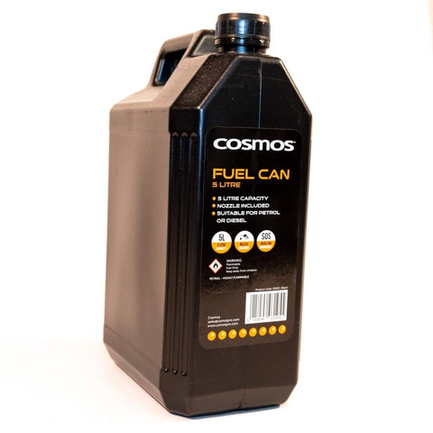 Cosmos 5L Large Plastic Fuel Can with Detachable Nozzle 5 Litre Jerry Can GREEN - Green Flag Shop