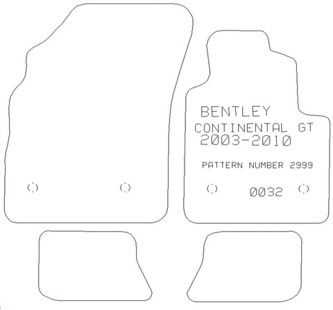 BENTLEY Continental Gt 2003 - 2010 - Tailored Car Carpet Car Mats - Green Flag Shop