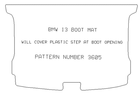 BMW I3 Bootmat Optional Covers Plastic Step Area At Opening - Tailored Car Boot Mat - Green Flag Shop