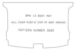 BMW I3 Bootmat Optional Covers Plastic Step Area At Opening - Tailored Car Boot Mat - Green Flag Shop