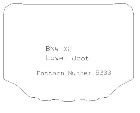 BMW X2 2018 Lower Boot Mat - Tailored Car Boot Mat - Green Flag Shop