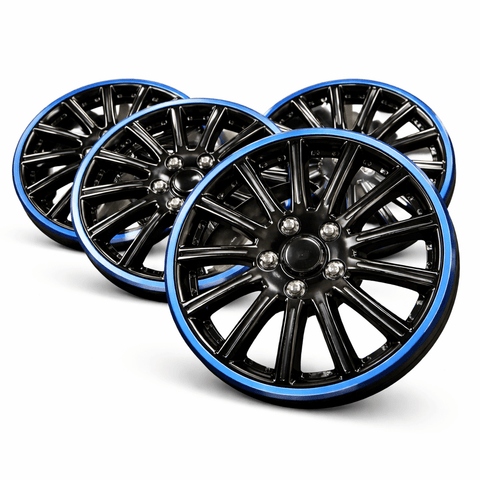 Booster 14" Wheel Trims (Set of 4) - Blue/Black - Green Flag Shop
