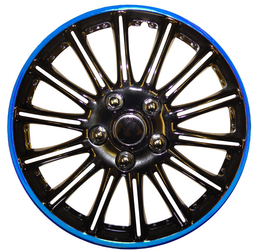 Booster 14" Wheel Trims (Set of 4) - Blue/Black - Green Flag Shop
