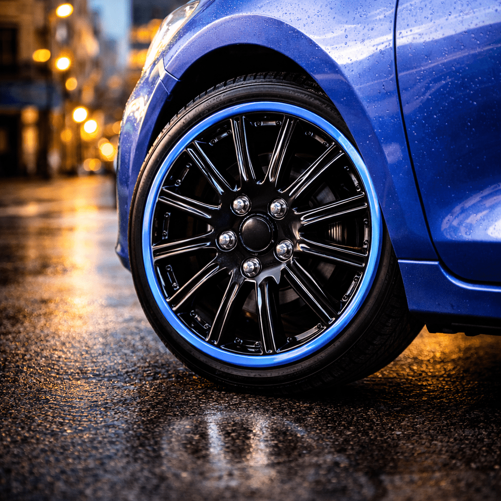 Booster 14" Wheel Trims (Set of 4) - Blue/Black - Green Flag Shop