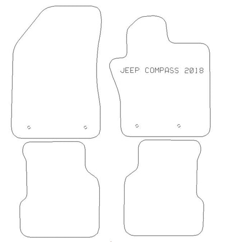 CHRYSLER Jeep Compass 2018 - Tailored Car Carpet Car Mats - Green Flag Shop