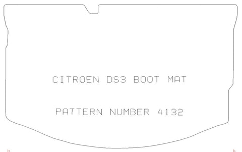 CITROEN Ds3 2010 - 2016 Boot Mat - Tailored Car Boot Mat - Green Flag Shop