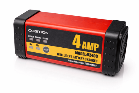 Cosmos Intelligent Battery Charger – Smart 4A & 6A Car Battery Charger - Green Flag Shop