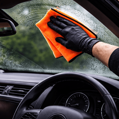 Cosmos Valet Glass Cleaning Cloths – Streak Free Microfibre (2 Pack) - Green Flag Shop