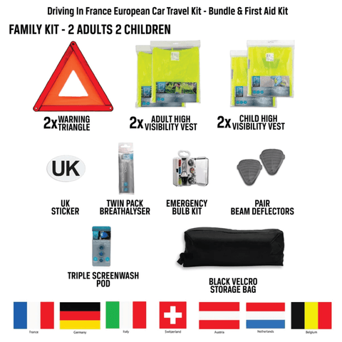 Equipment for driving in Europe - Family Travel Kit – Your Complete Road Trip Package - Green Flag Shop
