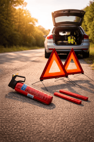 Essential Breakdown Triangle & Extinguisher Kit - Green Flag Shop
