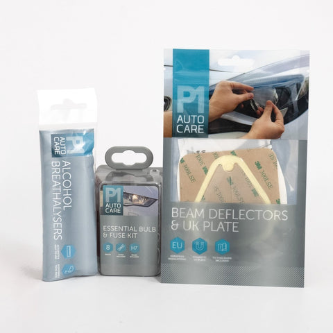 European France Travel Kit UK Stickers & Beam Deflectors, Breathalysers, Bulb Kit - Green Flag Shop