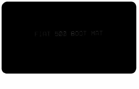 FIAT 500 2008 On Boot Mat - Tailored Car Boot Mat - Green Flag Shop