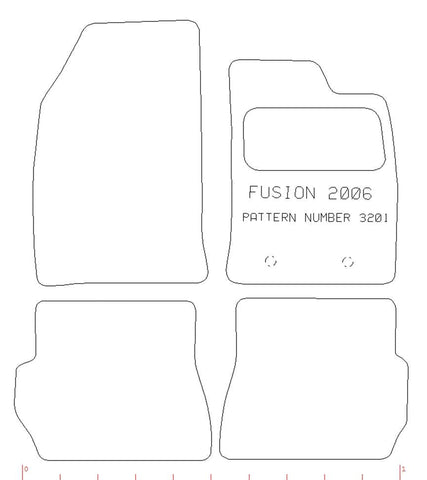 FORD Fusion 2002 - 2012 With Oem Hole Locations In Driver - Tailored Car Carpet Car Mats - Green Flag Shop