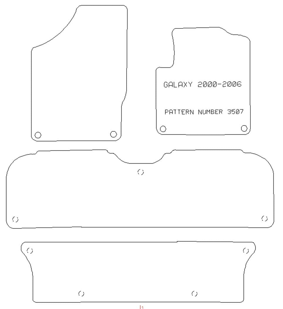 FORD Galaxy 2000 - 2006 With 11 Fixings - Tailored Car Carpet Car Mats - Green Flag Shop