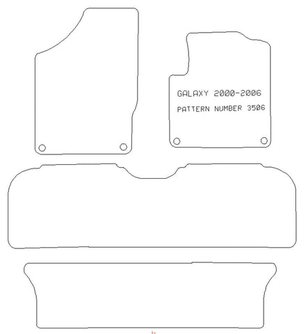 FORD Galaxy 2000 - 2006 With Fixings In Driver And Passenger - Tailored Car Carpet Car Mats - Green Flag Shop