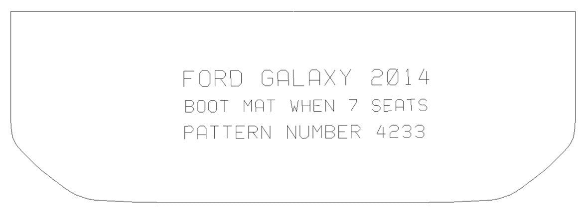 FORD Galaxy Only 2014 - 2015 7 Seat Boot Mat - Tailored Car Boot Mat - Green Flag Shop