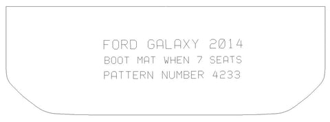 FORD Galaxy Only 2014 - 2015 7 Seat Boot Mat - Tailored Car Boot Mat - Green Flag Shop