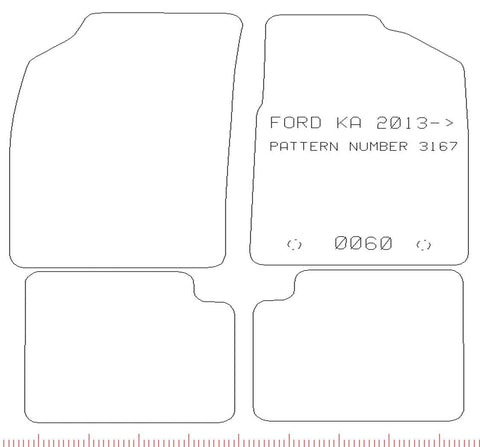 FORD Ka 2013 - >> - Tailored Car Carpet Car Mats - Green Flag Shop