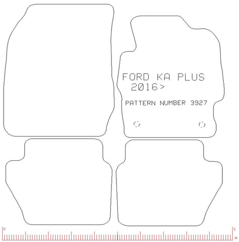 FORD Ka Plus 2016> - Tailored Car Carpet Car Mats - Green Flag Shop