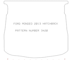 FORD Mondeo 2013 Boot Mat Hatchback Version - Tailored Car Boot Mat - Green Flag Shop