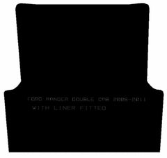 FORD Ranger 2006 - 2012 Dcab Boot Mat When Liner Fitted - Tailored Car Boot Mat - Green Flag Shop