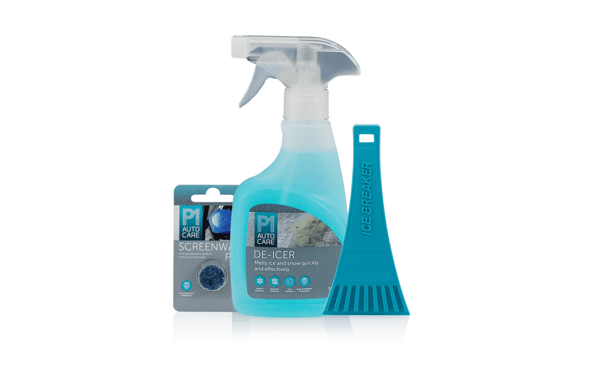 Free Eco - Friendly Car Winter Kit with Non - Freeze De - Icer, Screen - wash Pod, and Ice Scraper - Green Flag Shop