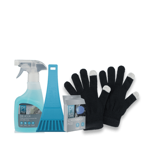 Green Flag Winter Kit - Windscreen De - Icer, Ice Scrapper, Screen wash Pod and Touch Screen Gloves - Green Flag Shop