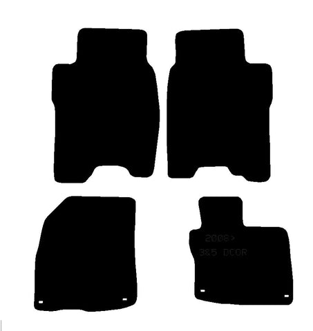 HONDA Civic 2008 - 2012 3&5 Door Fixings In Driver And Pass - Tailored Car Carpet Car Mats - Green Flag Shop