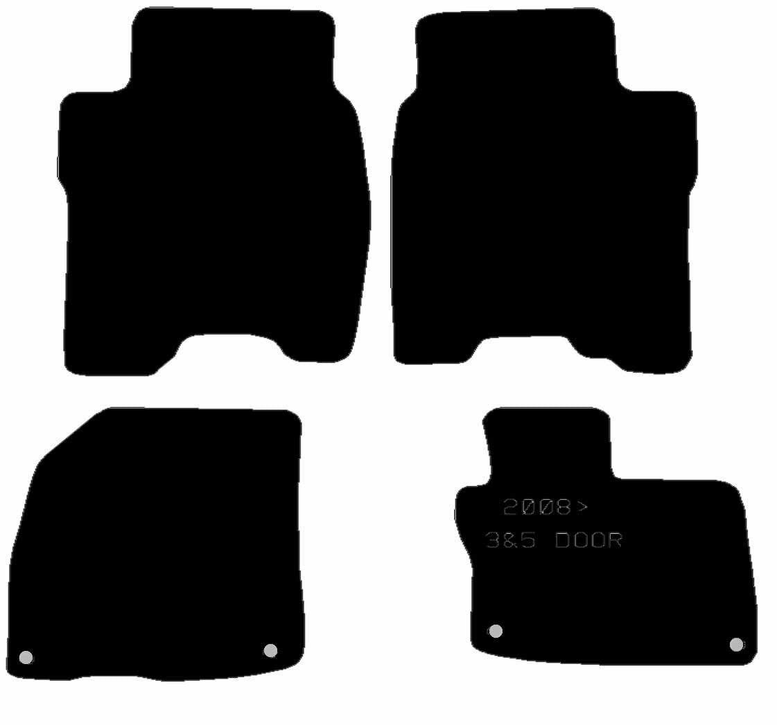 HONDA Civic 2008 - 2012 3&5 Door Fixings In Driver And Pass - Tailored Car Carpet Car Mats - Green Flag Shop