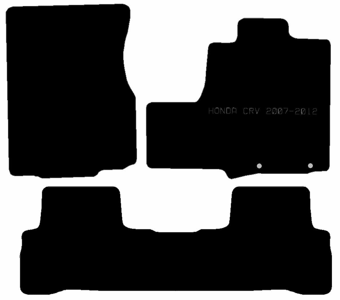 HONDA Cr - V 2006 - 2012 3 Pce Set (With Fixings) - Tailored Car Carpet Car Mats - Green Flag Shop