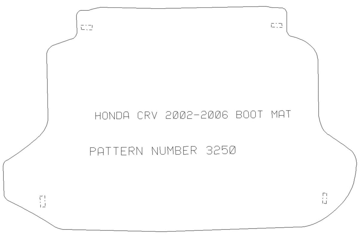 HONDA Crv 2002 - 2006 Boot Mat - Tailored Car Boot Mat - Green Flag Shop