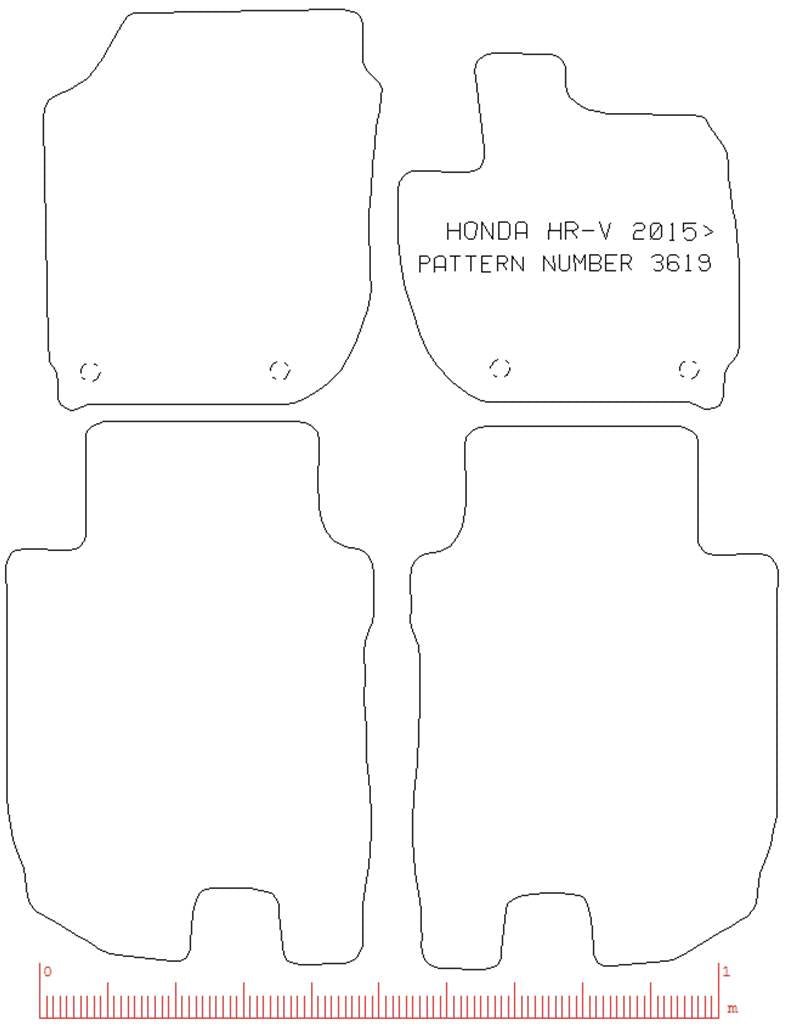 HONDA Hr - V 2015> Fixings In Driver And Passenger - Tailored Car Carpet Car Mats - Green Flag Shop