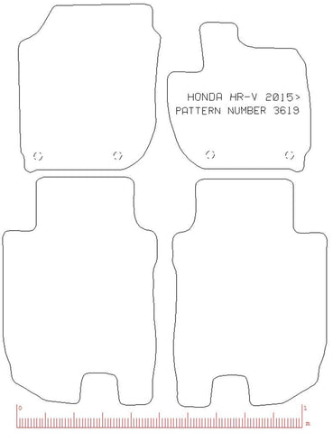 HONDA Hr - V 2015> Fixings In Driver And Passenger - Tailored Car Carpet Car Mats - Green Flag Shop