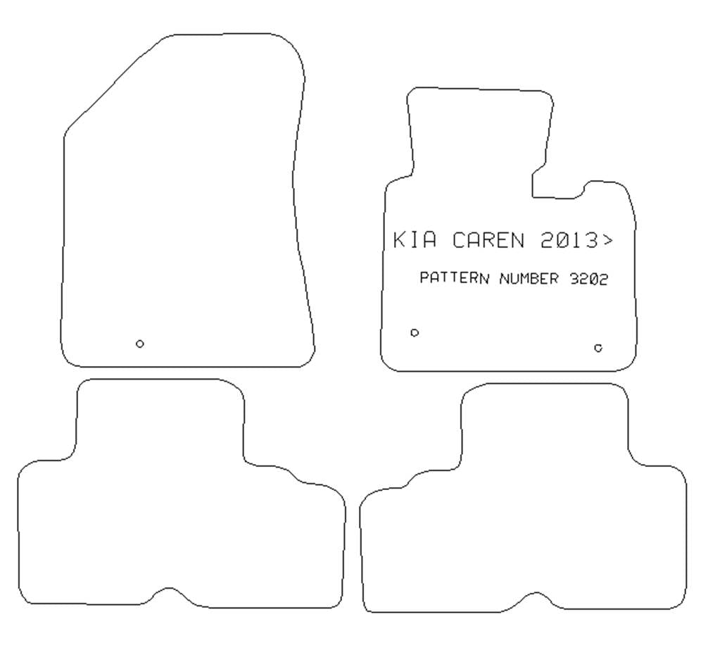 KIA Carens 2013> - Tailored Car Carpet Car Mats - Green Flag Shop