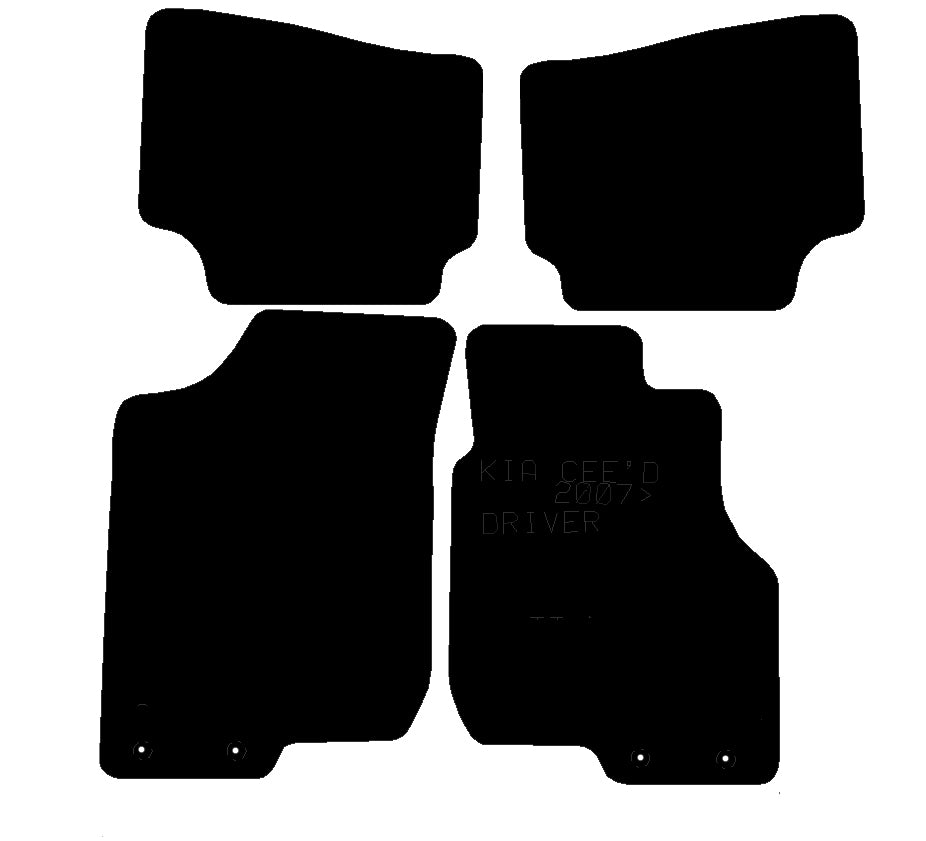 KIA Ceed 2007 - 2009 - Tailored Car Carpet Car Mats - Green Flag Shop