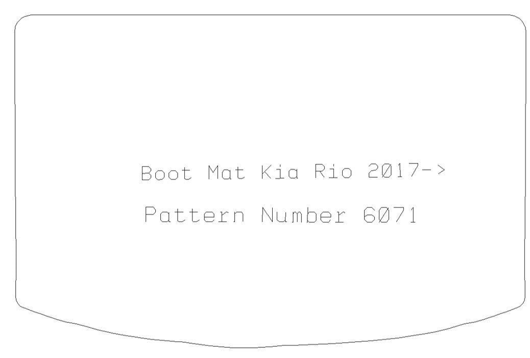 KIA Rio 2017> Boot Mat Fixed Floor - Tailored Car Boot Mat - Green Flag Shop