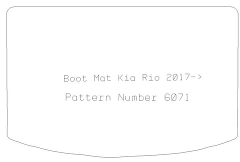 KIA Rio 2017> Boot Mat Fixed Floor - Tailored Car Boot Mat - Green Flag Shop