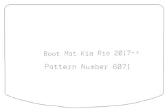 KIA Rio 2017> Boot Mat Fixed Floor - Tailored Car Boot Mat - Green Flag Shop