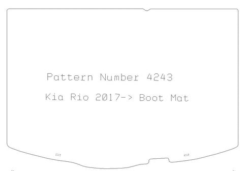 KIA Rio 2017> Boot Mat - Tailored Car Boot Mat - Green Flag Shop