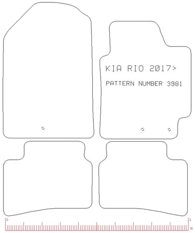 KIA Rio 2017> - Tailored Car Carpet Car Mats - Green Flag Shop