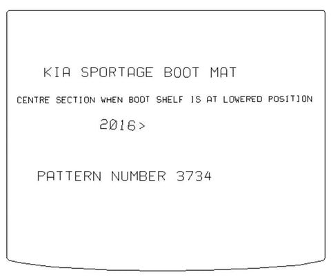 KIA Sportage 2016>Boot Mat When Tray Is In Lowered Position - Tailored Car Boot Mat - Green Flag Shop
