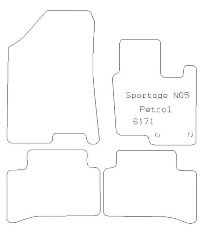 KIA Sportage Nq5 22 - Tailored Car Boot Mat - Green Flag Shop