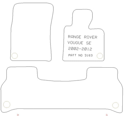 LANDROVER Range Rover Vogue 02 - 12 - Tailored Car Carpet Car Mats - Green Flag Shop