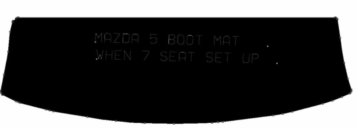 MAZDA 5 Boot Mat When 7 Seat Set Up - Tailored Car Boot Mat - Green Flag Shop