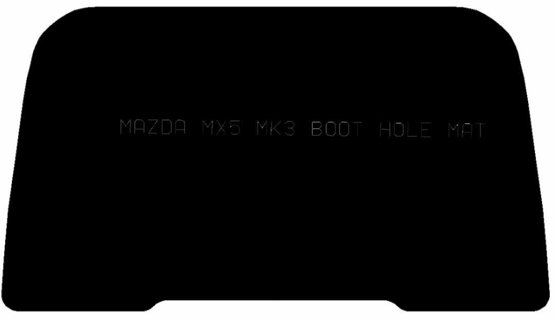 MAZDA Mx5 2006 - 2014 (Mk3)Boot Hole Mat - Tailored Car Boot Mat - Green Flag Shop