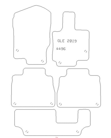 Mercedes Gle 2019 - 5 Piece Set - Tailored Car Carpet Floor Mats - Green Flag Shop