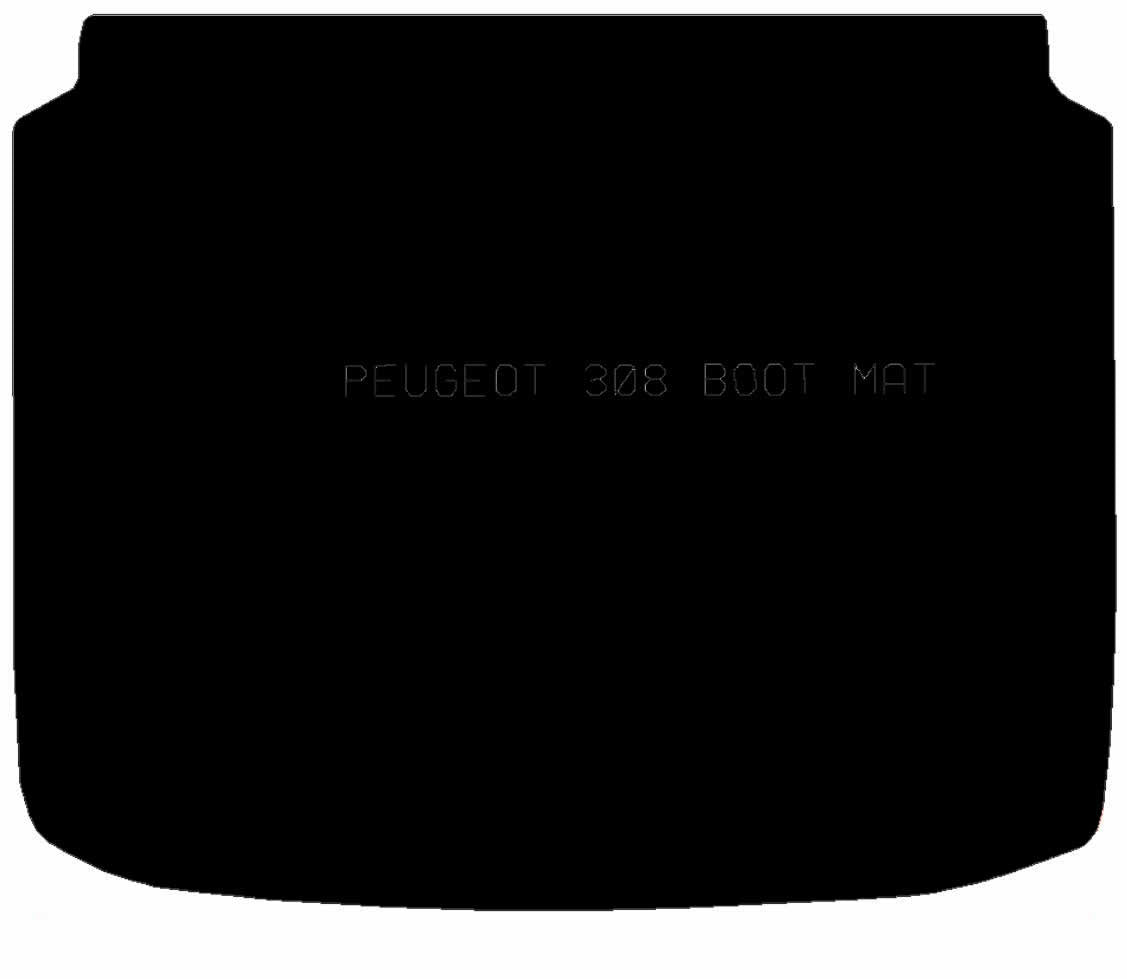 PEUGEOT 308 2008 - 2013 Boot Mat - Tailored Car Boot Mat - Green Flag Shop