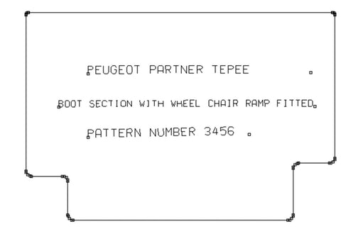 PEUGEOT Partner Tepee 2008>Boot Mat With Wheel Chair Ramp 2 Seatbelt - Tailored Car Boot Mat - Green Flag Shop