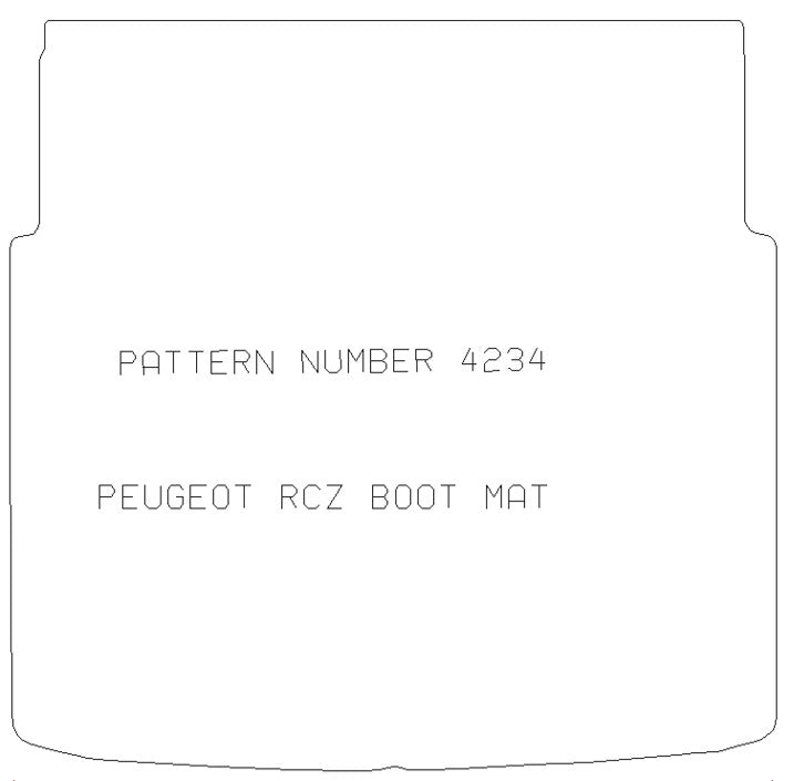 PEUGEOT Rcz Boot Mat - Tailored Car Boot Mat - Green Flag Shop