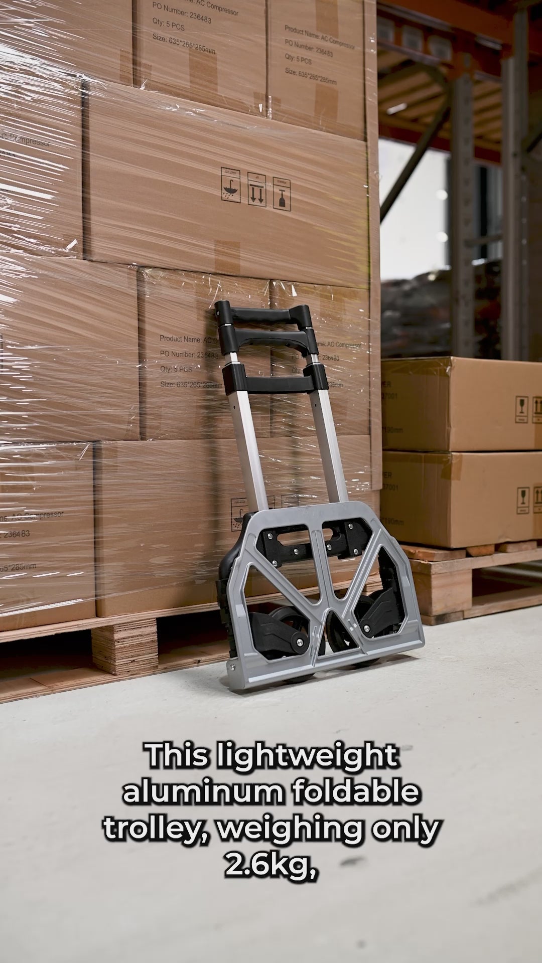 Foldable Hand Trolley UK – 80kg Lightweight Portable Cart